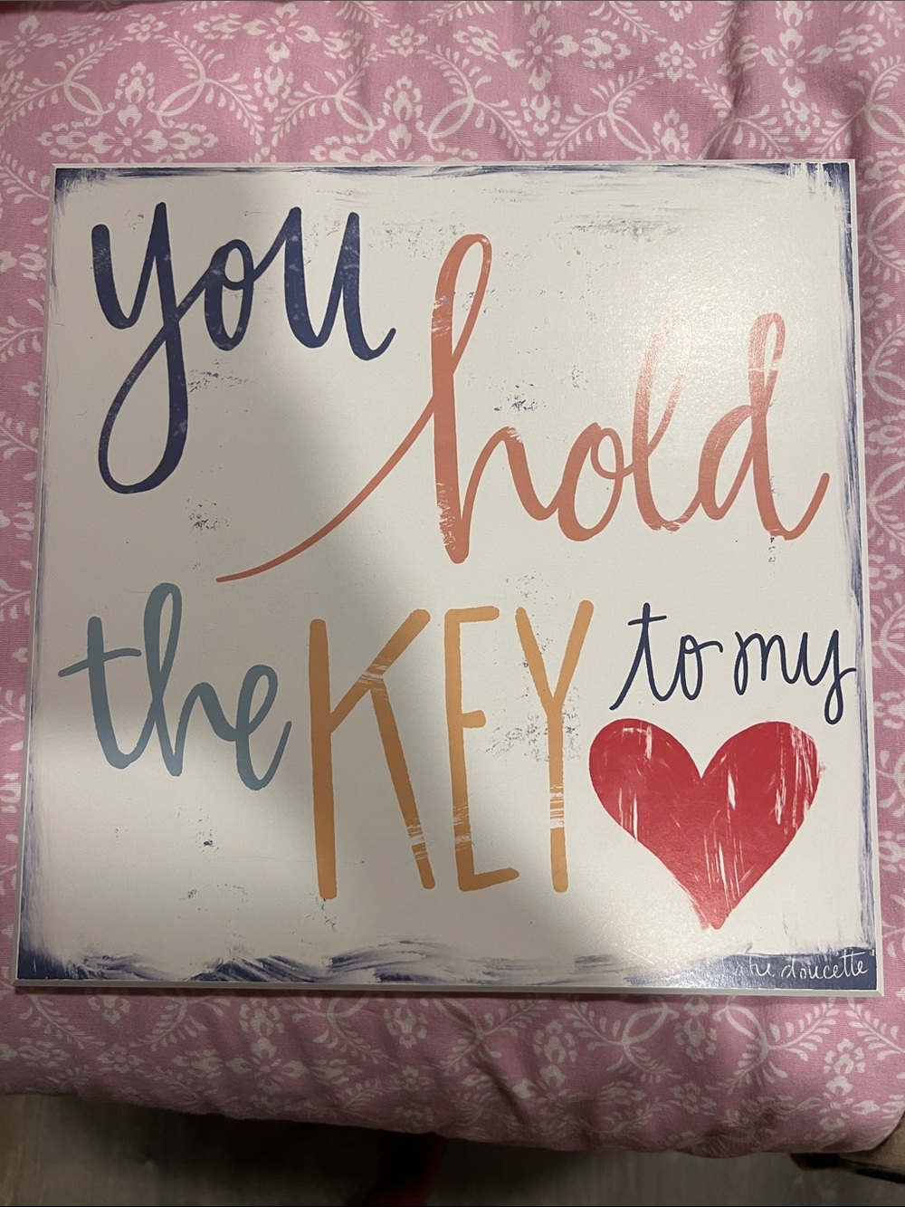 You Hold the Key Heart Wall Art - Multicolor
